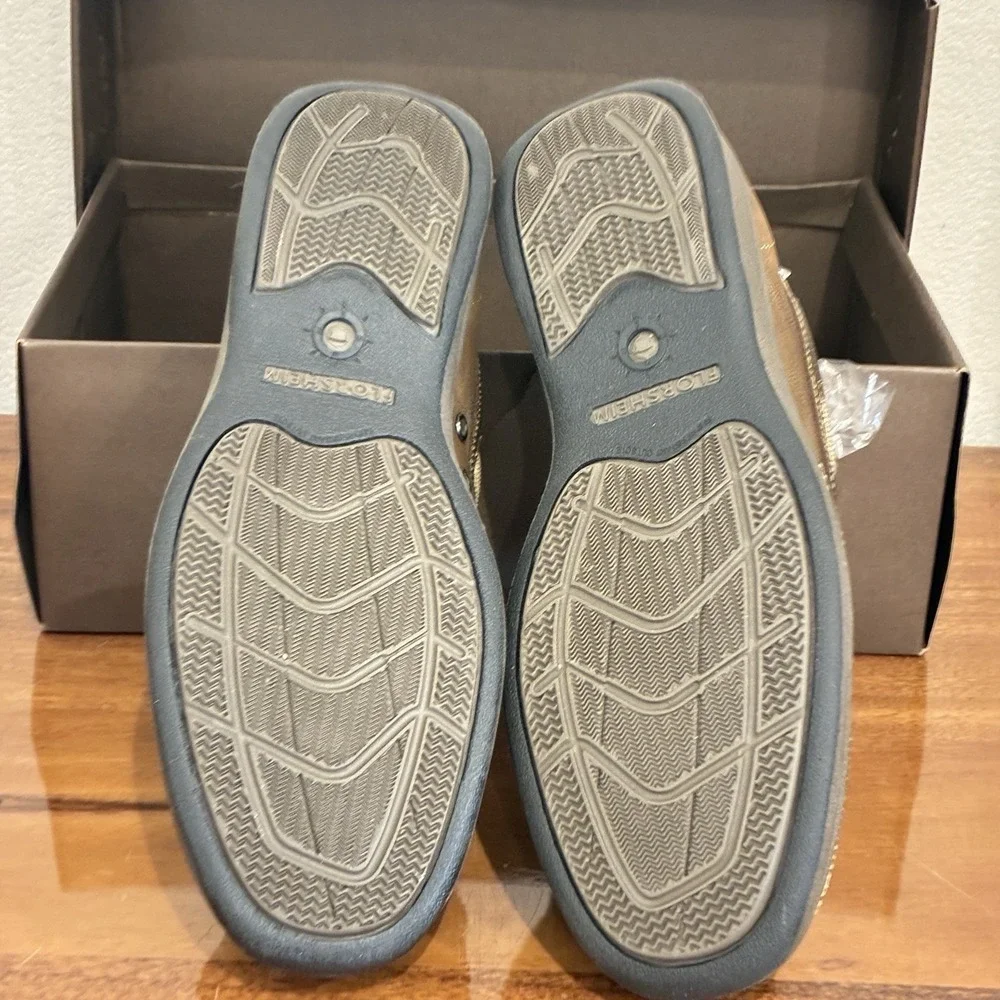 Florsheim Lakeside Slip Mens Size 9 Stone Leather Loafers Boat Shoes NIB